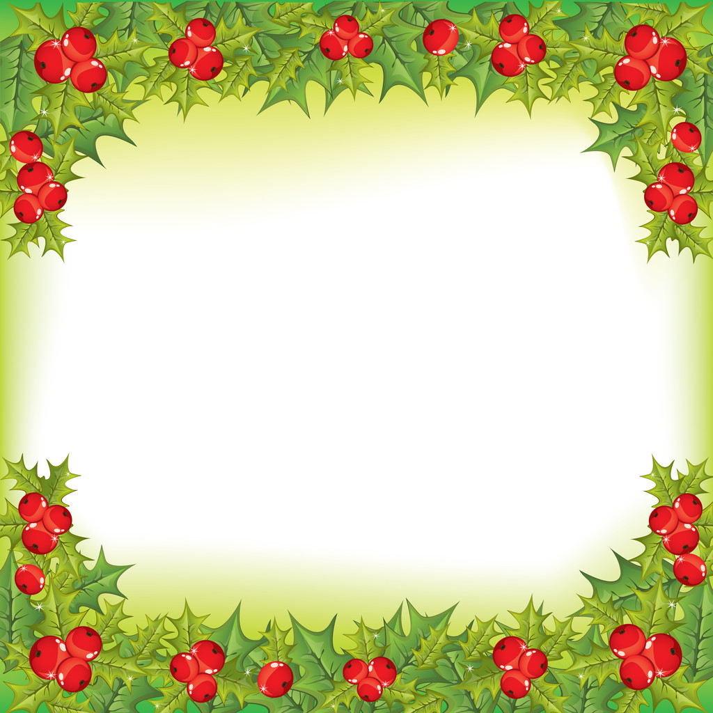 Holly berry background - Vector, Image