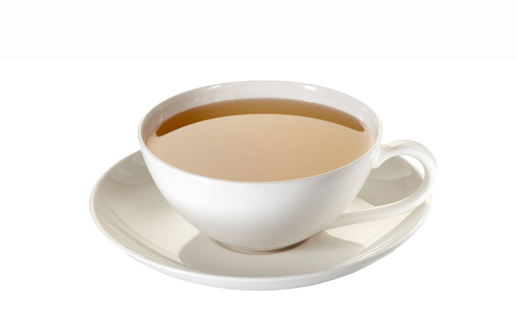 Kupa tea izolált fehér nyírás út - Fotó, kép