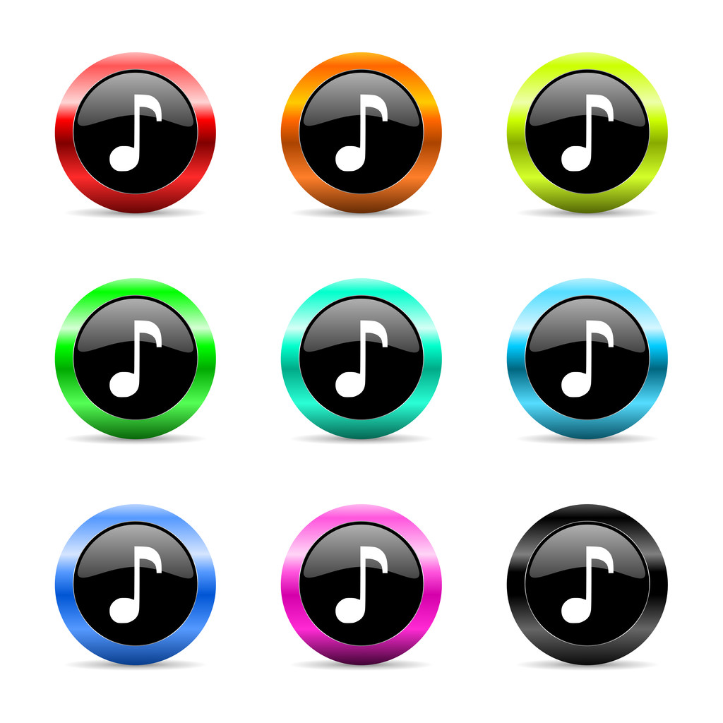 conjunto de iconos web de música
 - Foto, Imagen