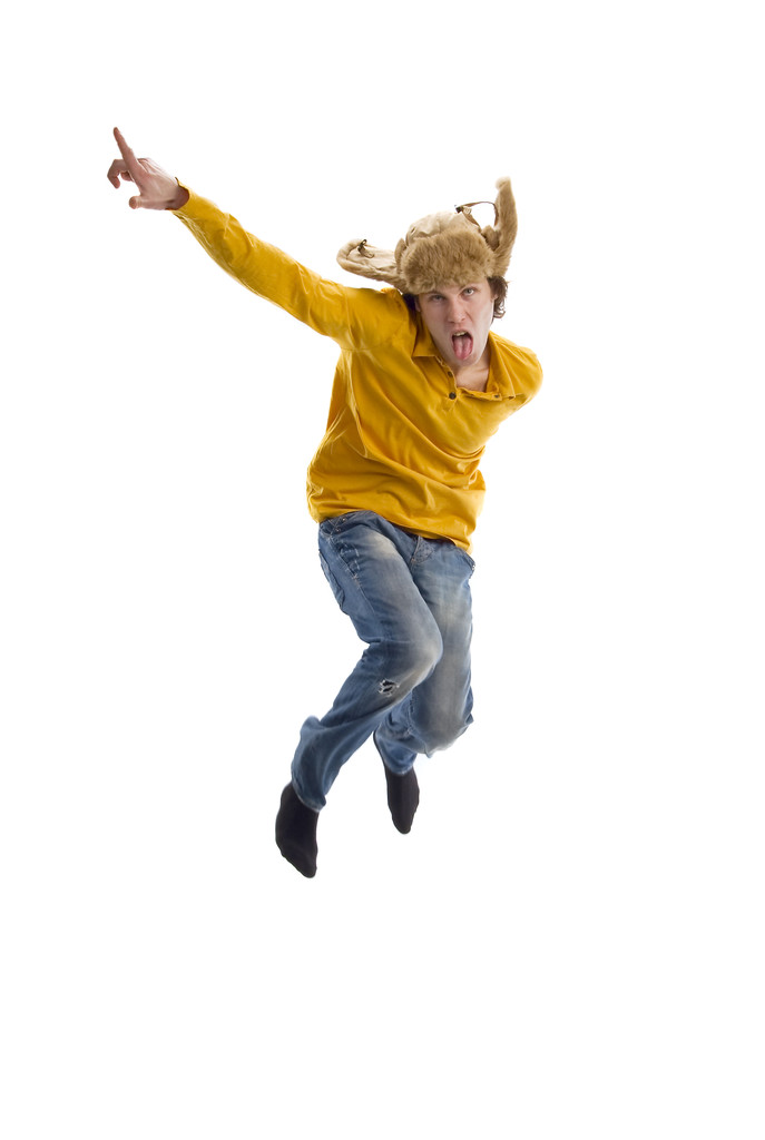 Saltando menino louco
 - Foto, Imagem