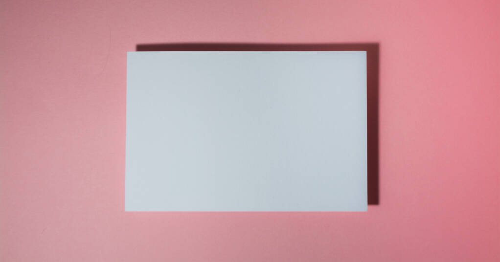 postcard or photo frame on a pink background - Photo, Image