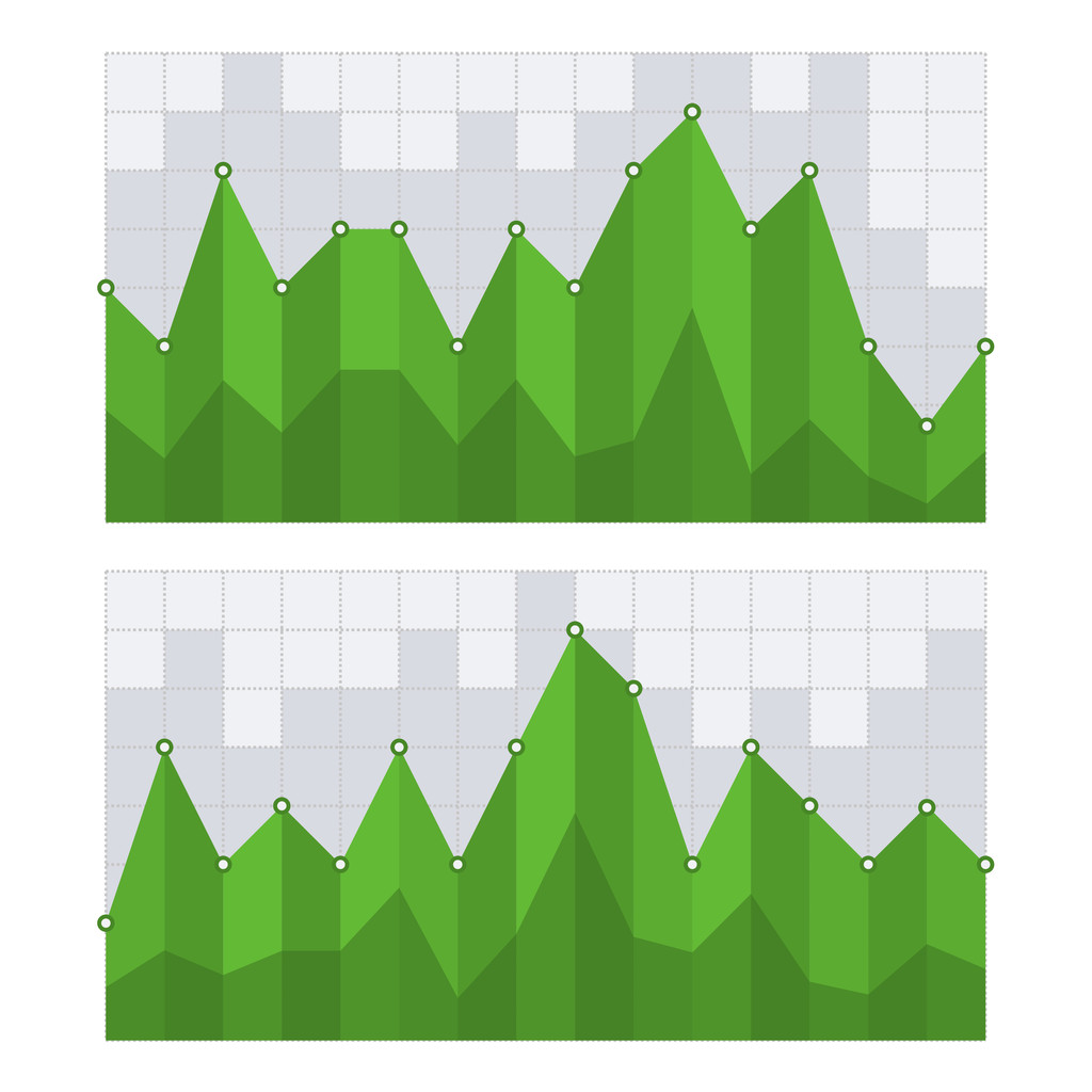 groene bedrijven diagram graph-grafiek. vector - Vector, afbeelding