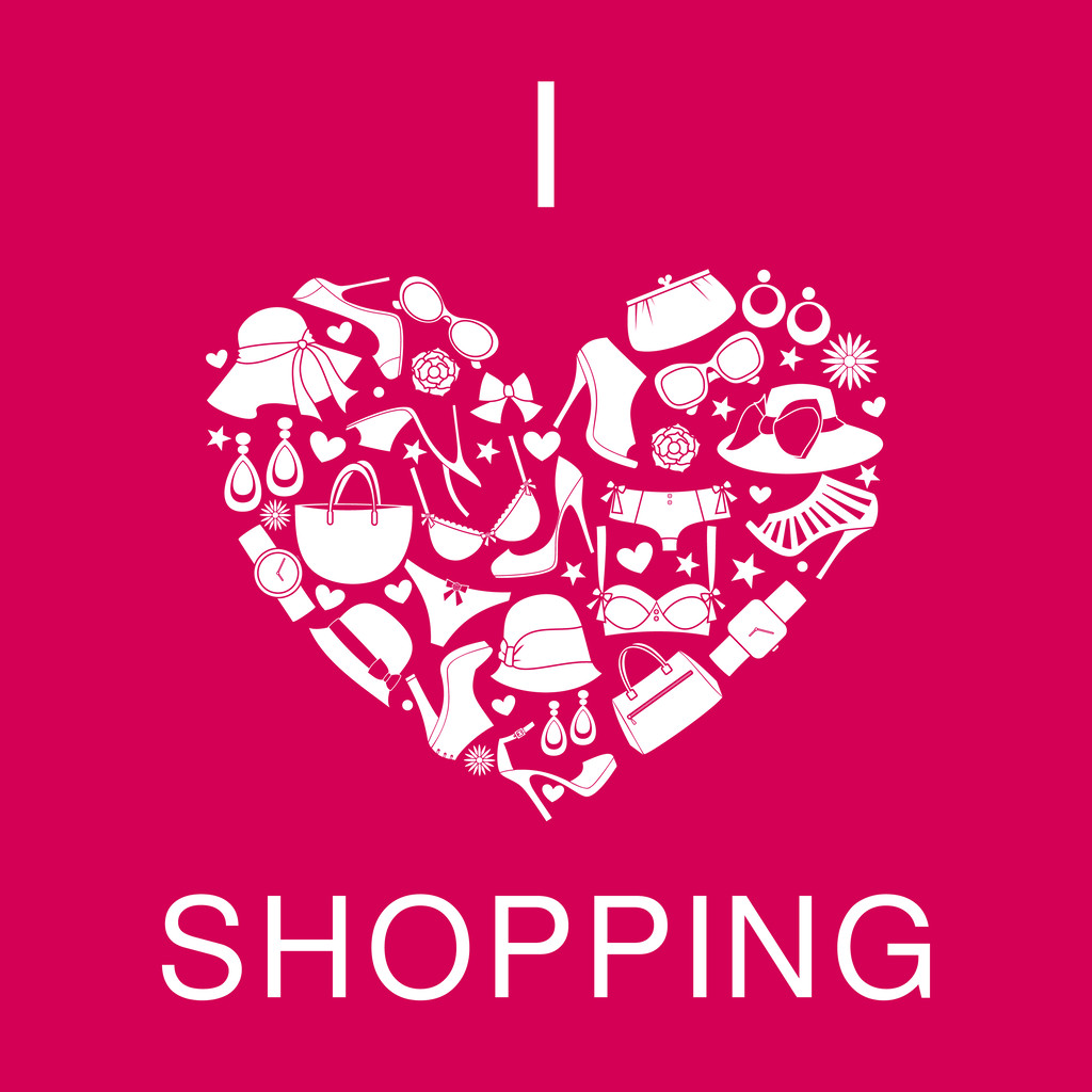 Miluji nákupy - Vektor, obrázek