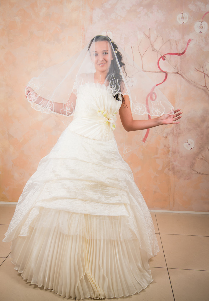 Braut im weißen Kleid - Foto, Bild