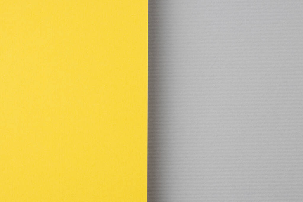 Bright yellow paper real texture background. - Photo, Image