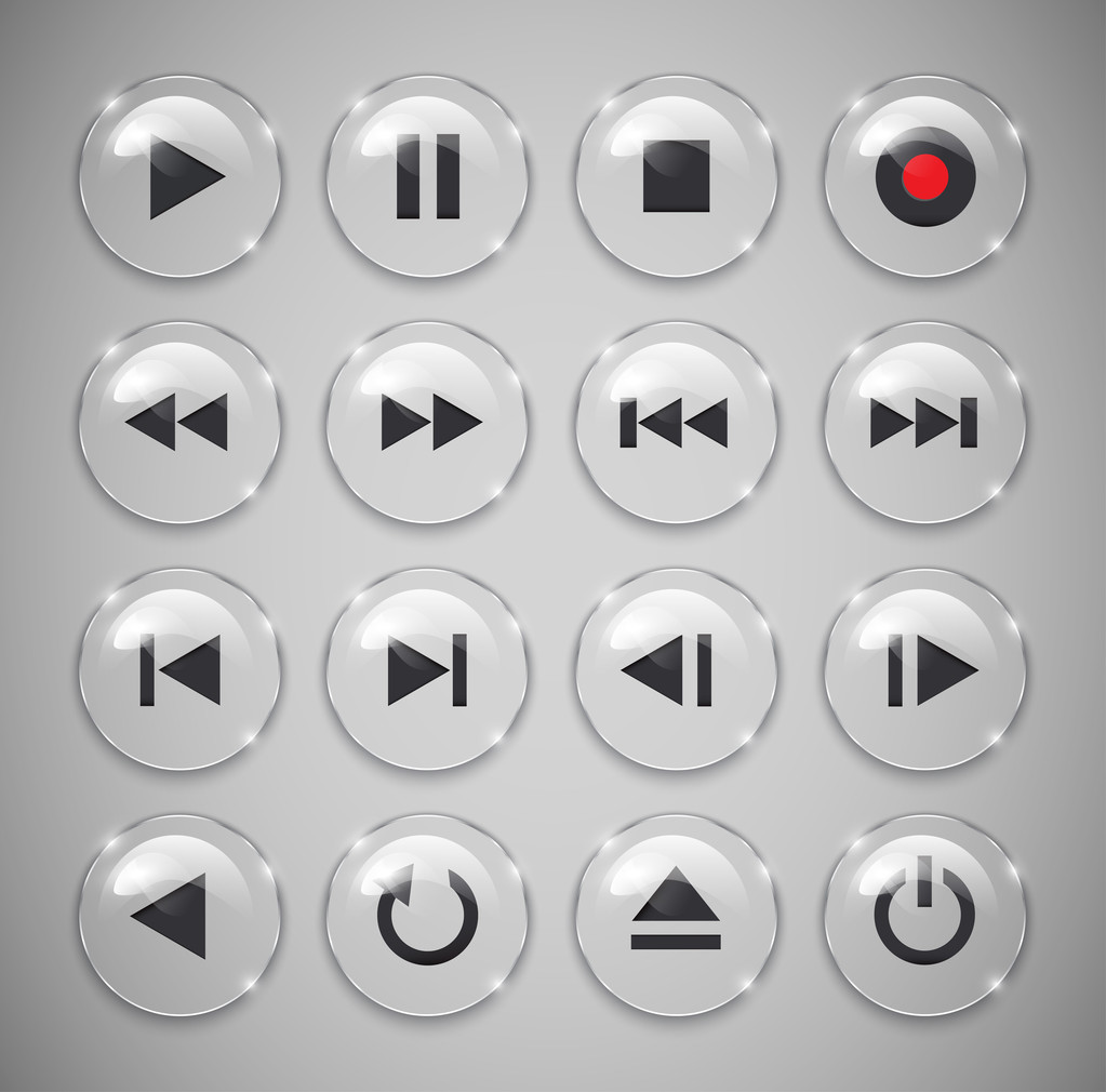 Media player buttons - Vector, Image