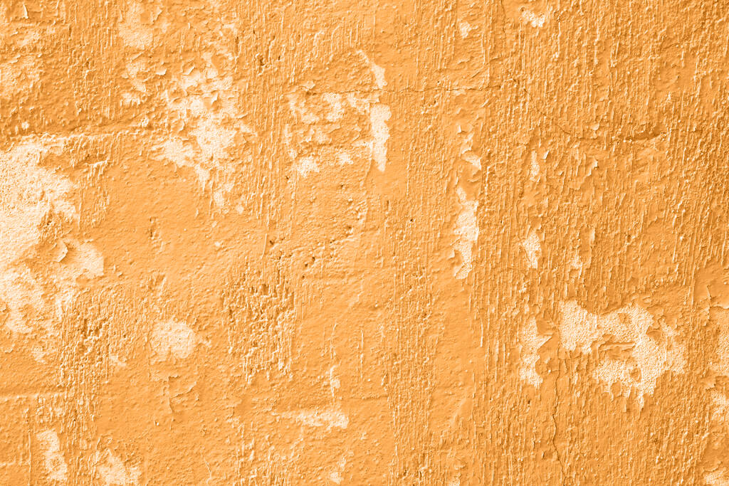 Τσιμέντο marigold κίτρινο πολύχρωμο επιφάνεια τοίχου υφή. Αφηρημένη grunge φωτεινό πορτοκαλί χρώμα 2021 φόντο με επίδραση γήρανσης. Αντιγραφικός χώρος - Φωτογραφία, εικόνα