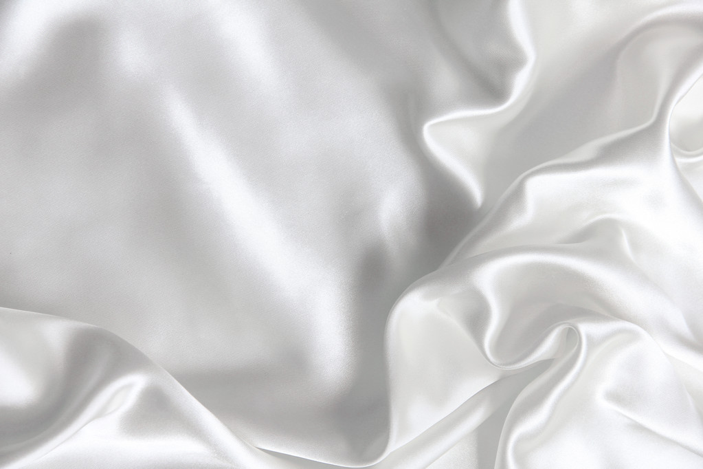 Smooth elegant white silk as wedding background  - Photo, Image