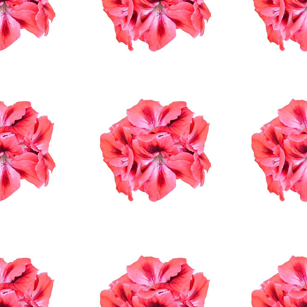 Elegantes, nahtloses Muster mit rosa Geranienblüten, Designelemente. Blumenmuster für Einladungen, Grußkarten, Scrapbooking, Druck, Geschenkpapier, Herstellung, Textil  - Foto, Bild