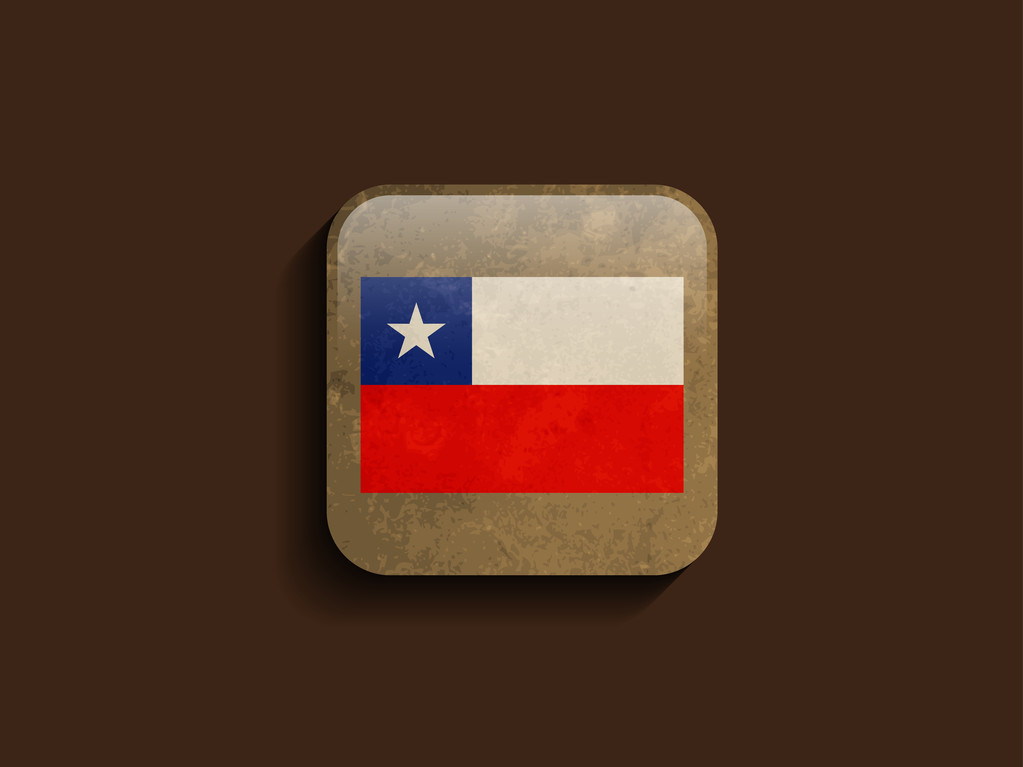 krásná vlajka design Chile. - Vektor, obrázek