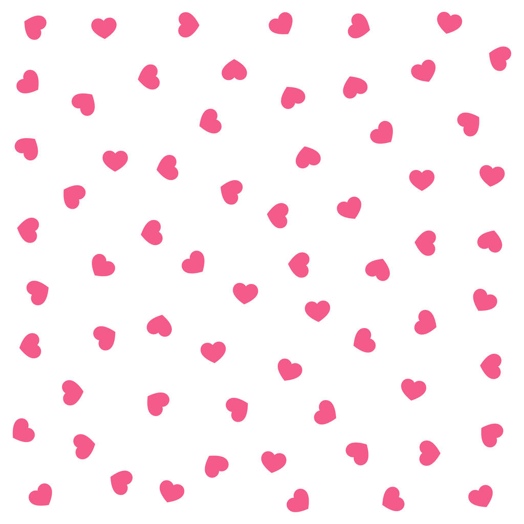   Corazones rosados sobre fondo blanco. Vector inconsútil romántico amor patrón de San Valentín. Para tela, textil, diseño, cubierta, bandera. - Vector, imagen