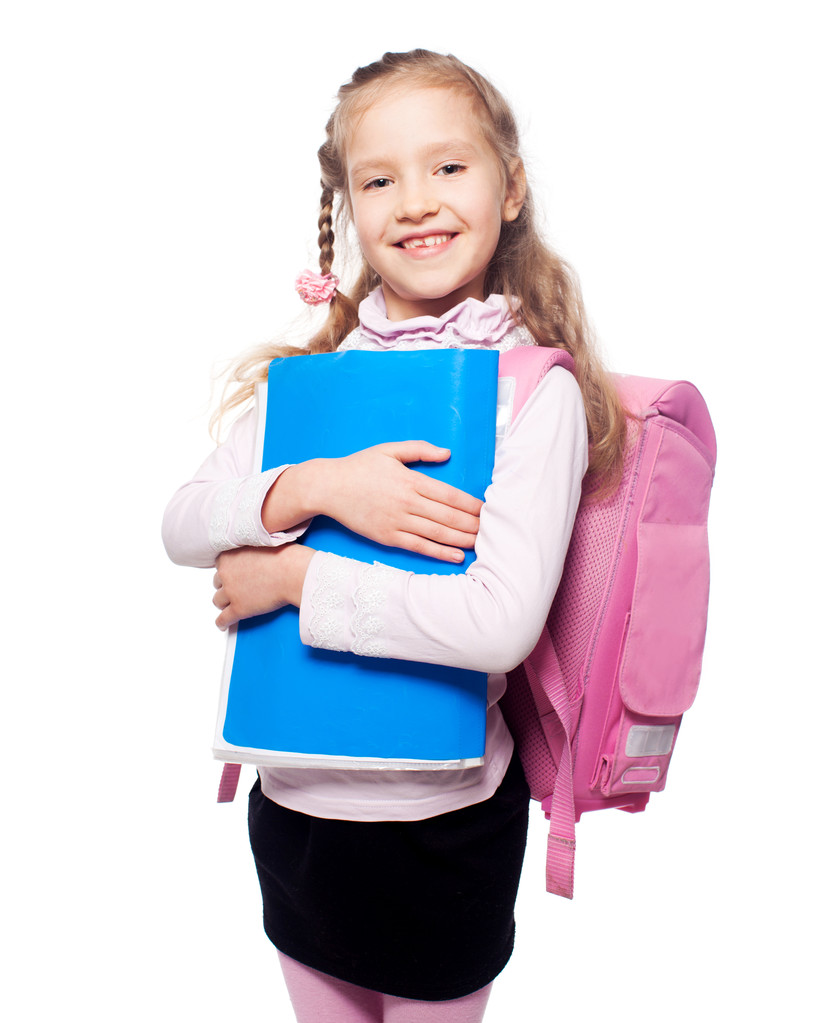 criança com saco escolar
 - Foto, Imagem
