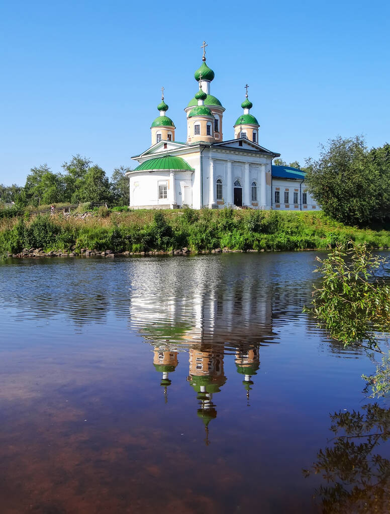  Igreja do Ícone Smolensk da Mãe de Deus na Ilha Mariam. Olonets. Carélia. Rússia - Foto, Imagem
