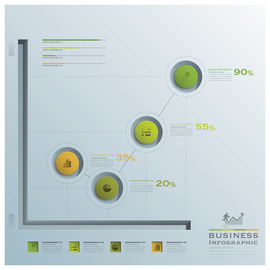 Liiketoiminnan tietograafinen kaavio Circle
 - Vektori, kuva
