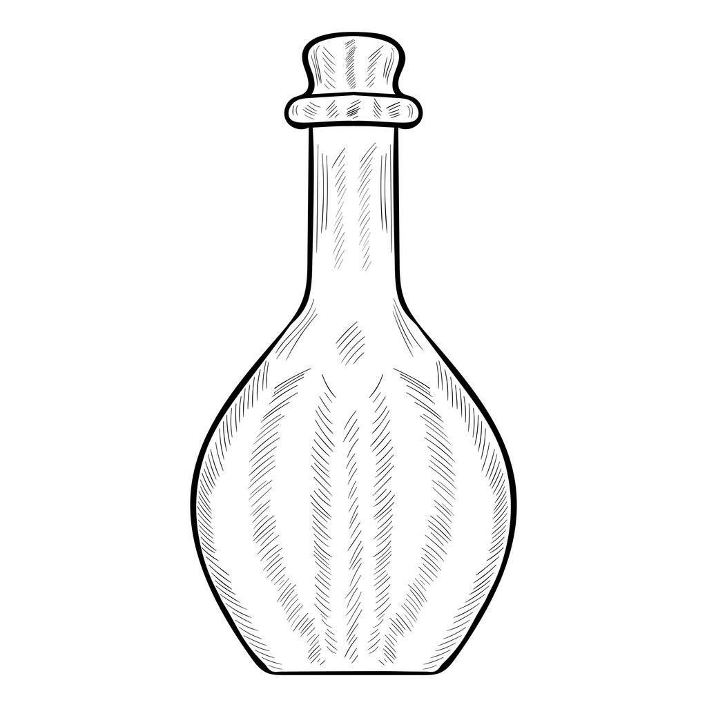 bottle, mortar, set artb - Вектор,изображение
