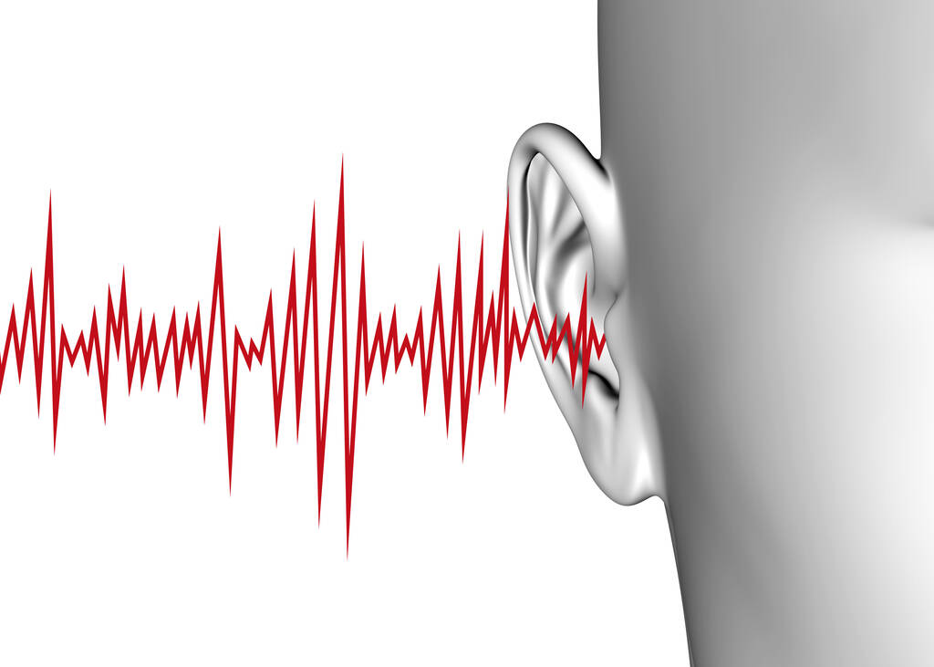 Het oor - 3D-weergave - Foto, afbeelding