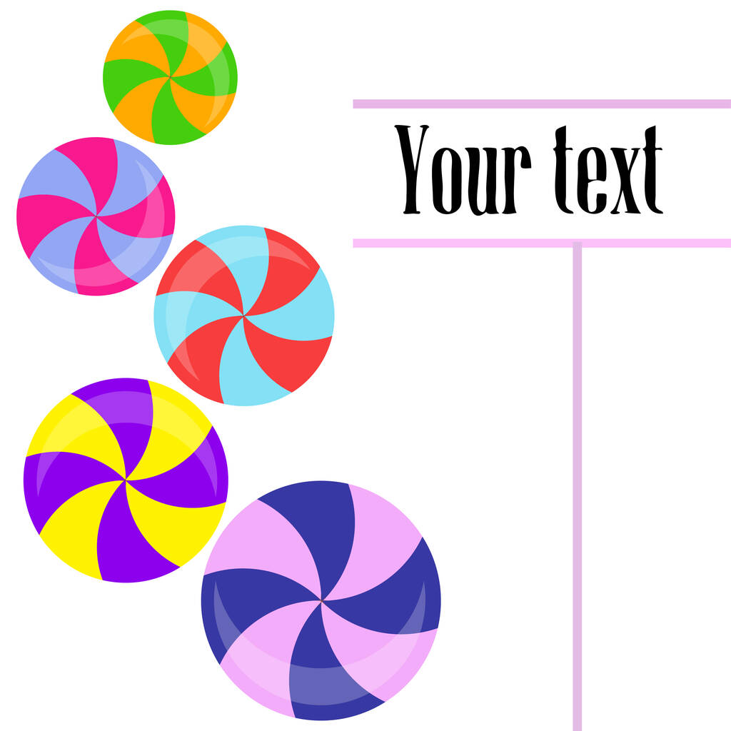 Kleurrijke lolly 's vector illustratie achtergrond  - Vector, afbeelding