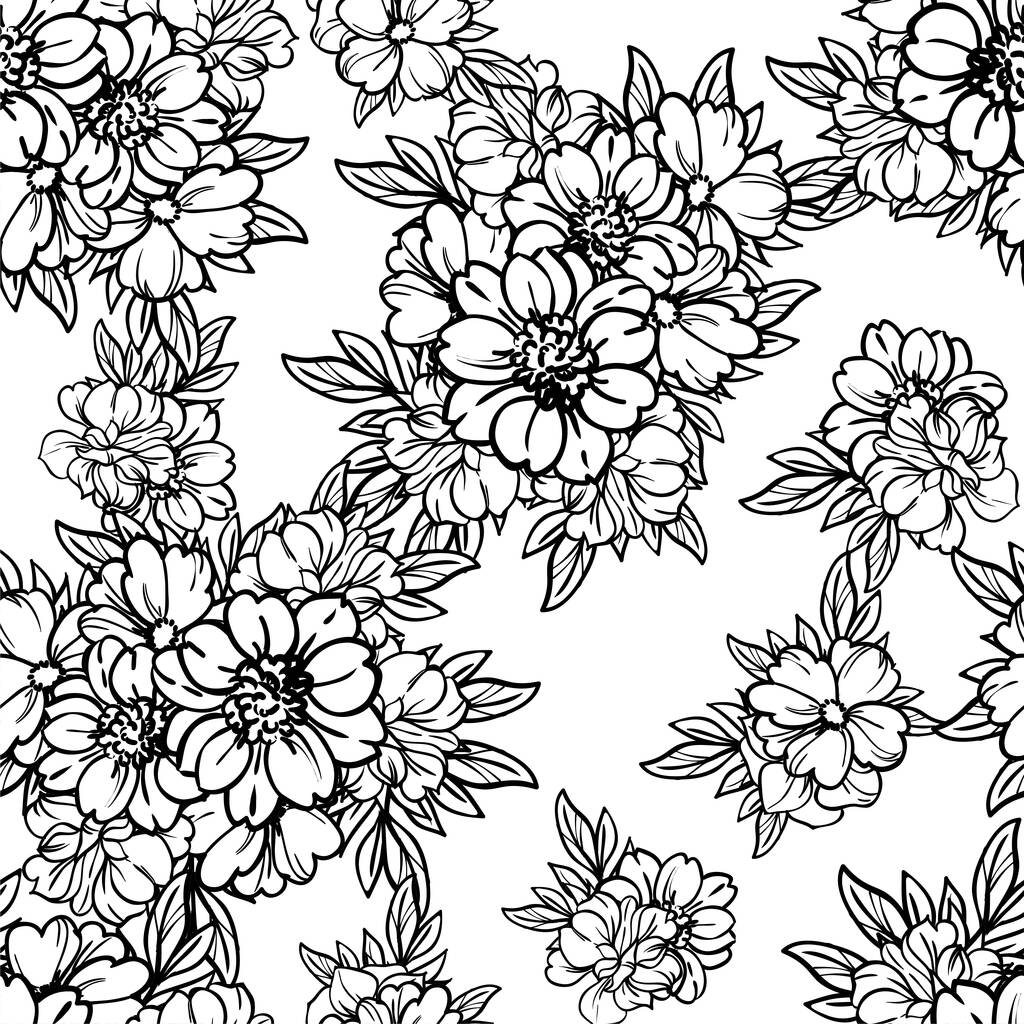 Fond de motif vectoriel sans couture abstrait avec des fleurs - Vecteur, image