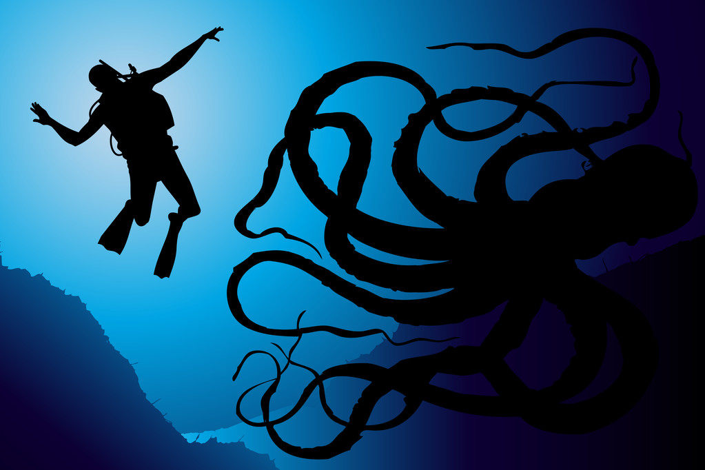 Ilustração do vetor mergulhador colorido
 - Vetor, Imagem