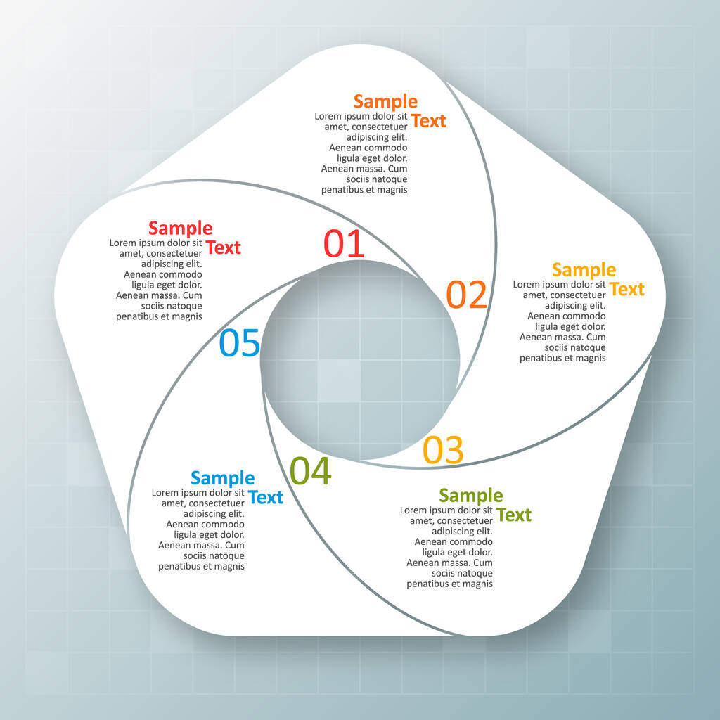vector abstracto 3d papel infografía elements.Circular infografías - Vector, imagen