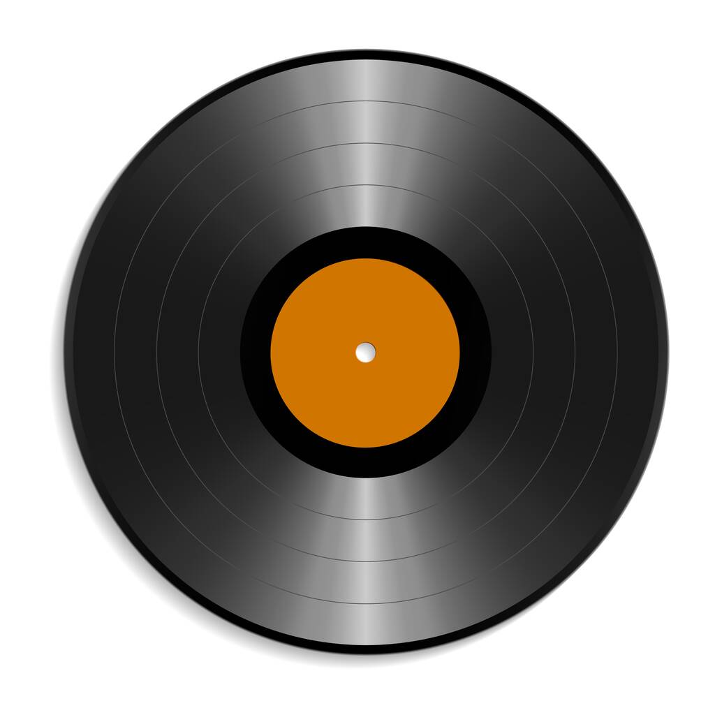 Prázdný vinylový disk izolovaný na bílém pozadí - Vektor, obrázek