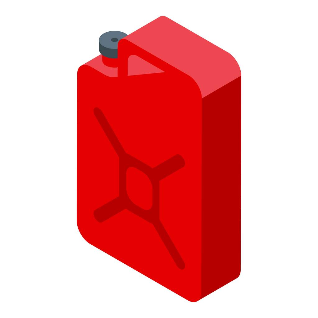 Icono de bote de aceite, estilo isométrico - Vector, imagen