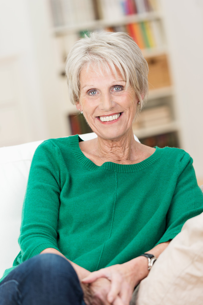 Confident relaxed beautiful senior woman - Photo, Image