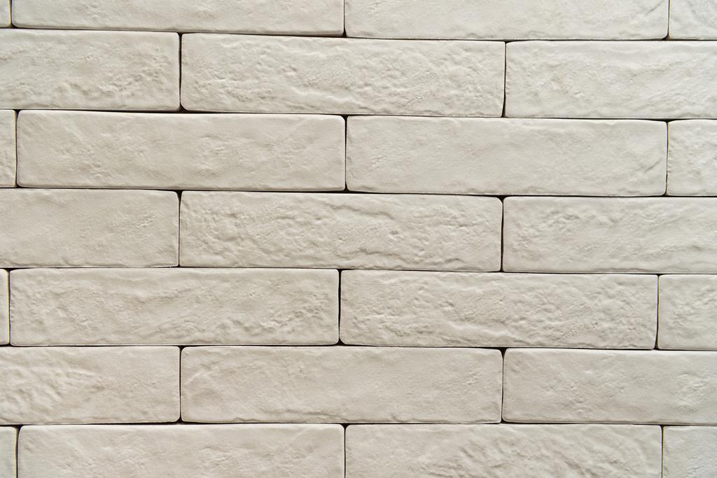 white brick wall textured surface background, top view - Photo, Image