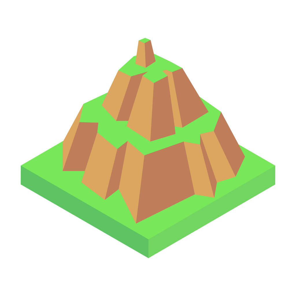 mountain web icon simple design - Vector, Image