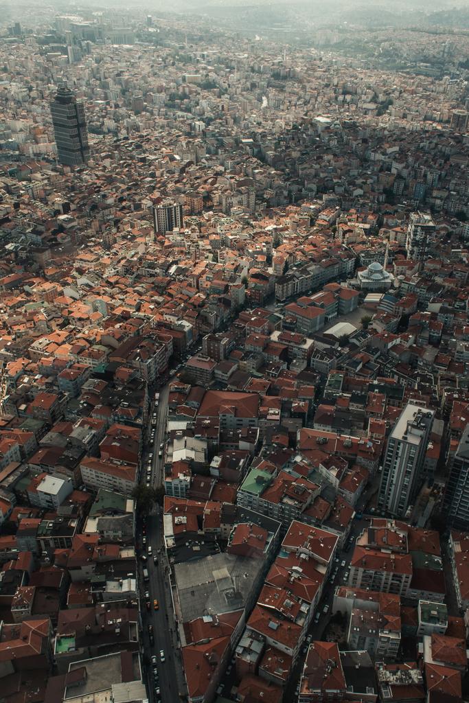 Vista aérea da cidade com arranha-céus, Istambul, Turquia  - Foto, Imagem