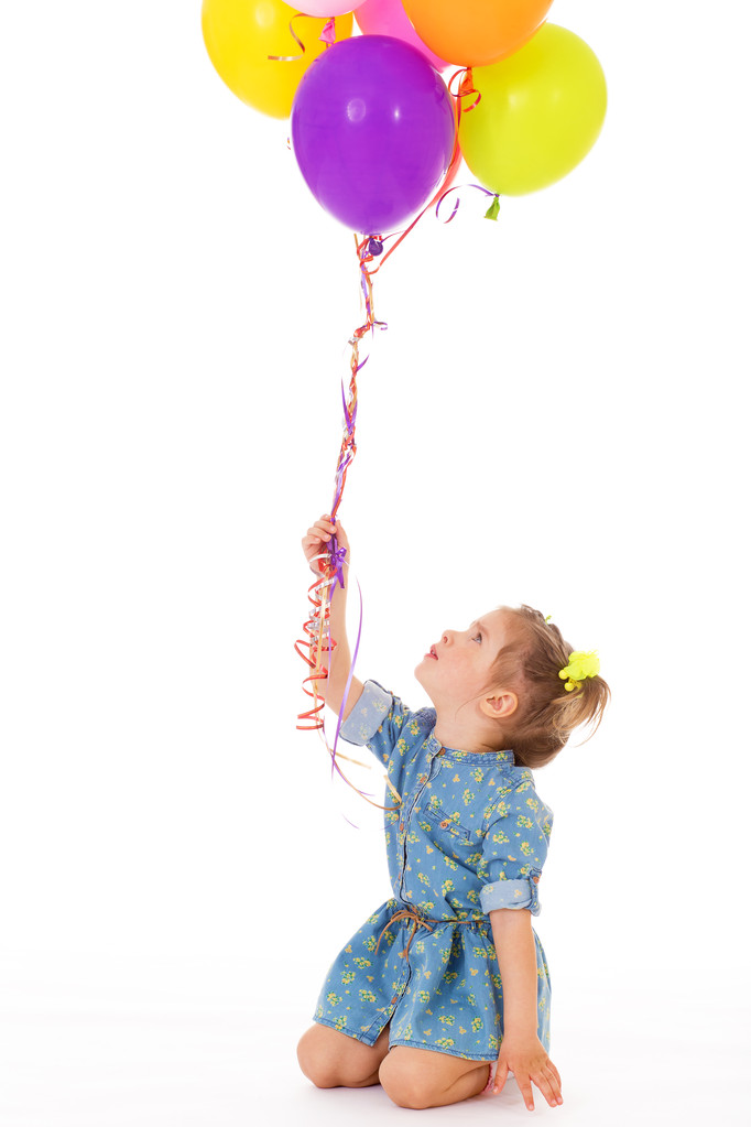 okouzlující dívka s balónky. - Fotografie, Obrázek