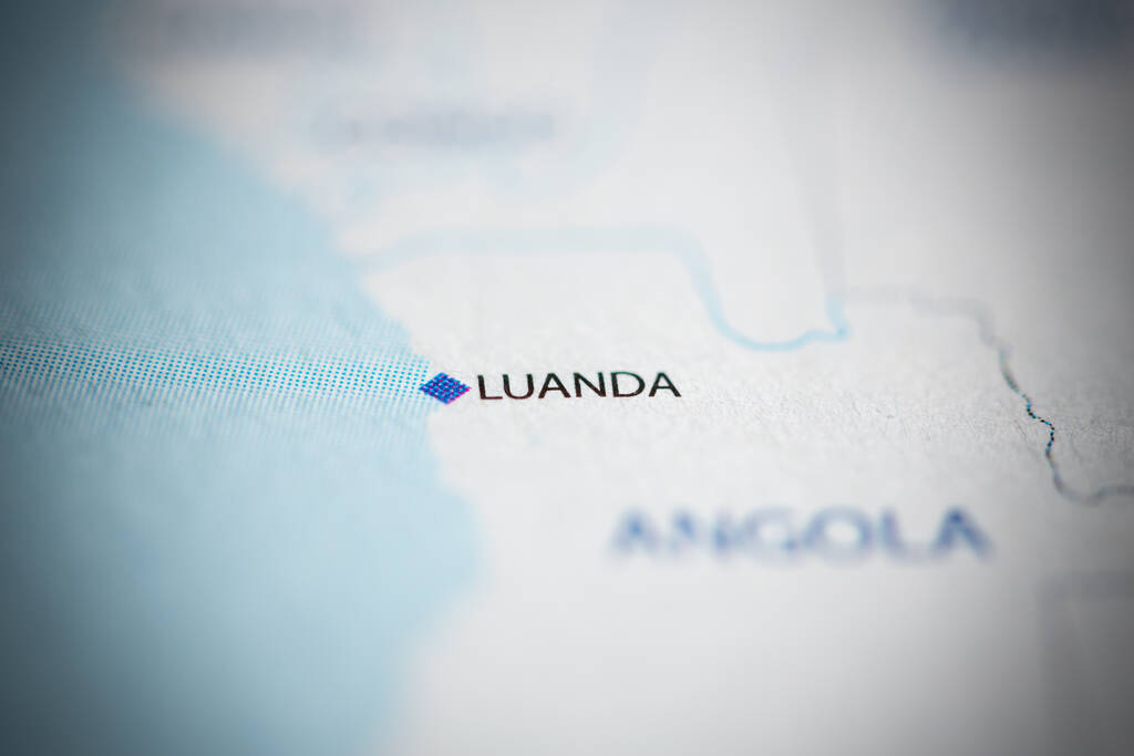 Luanda. Angola haritada - Fotoğraf, Görsel