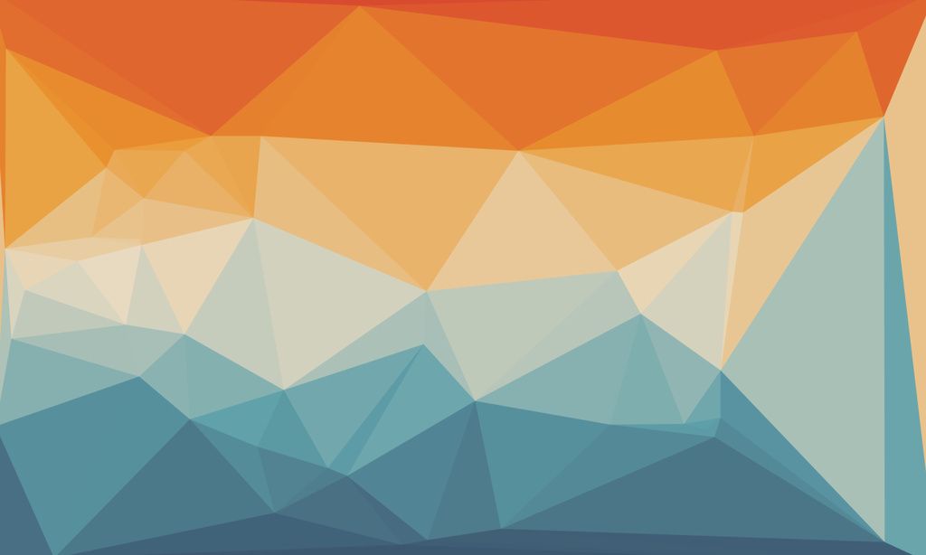 Minimal polygonal background in blue, red and orange colors - Photo, Image