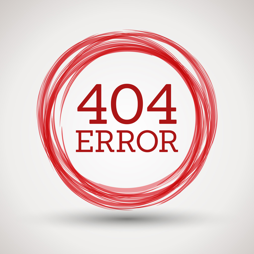 Kırmızı 404 hata - Vektör, Görsel