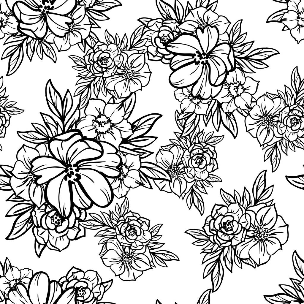 fond floral orné, illustration vectorielle sans couture - Vecteur, image