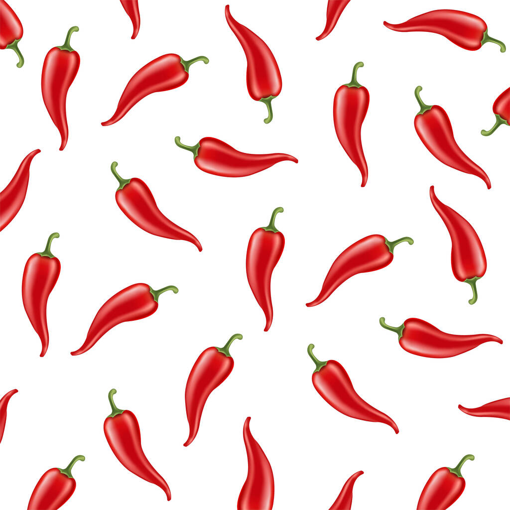 Hot Chilli Pepe sfondo bianco - Vettoriali, immagini