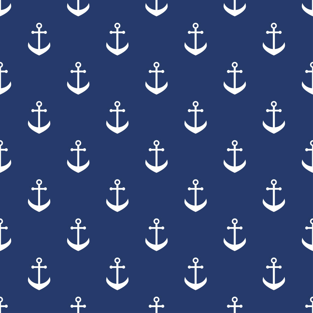 background with white anchors - Vektor, kép