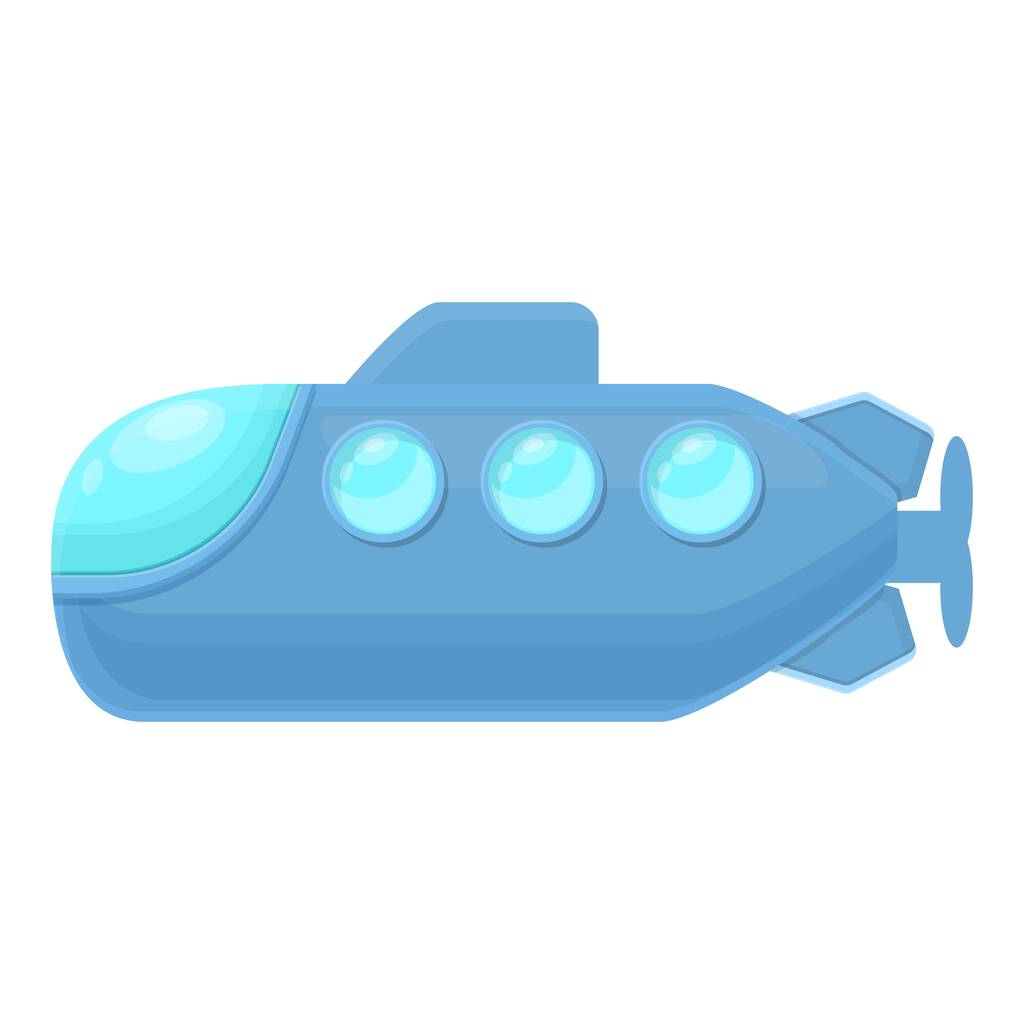 Vodní ponorka ikona, kreslený styl - Vektor, obrázek