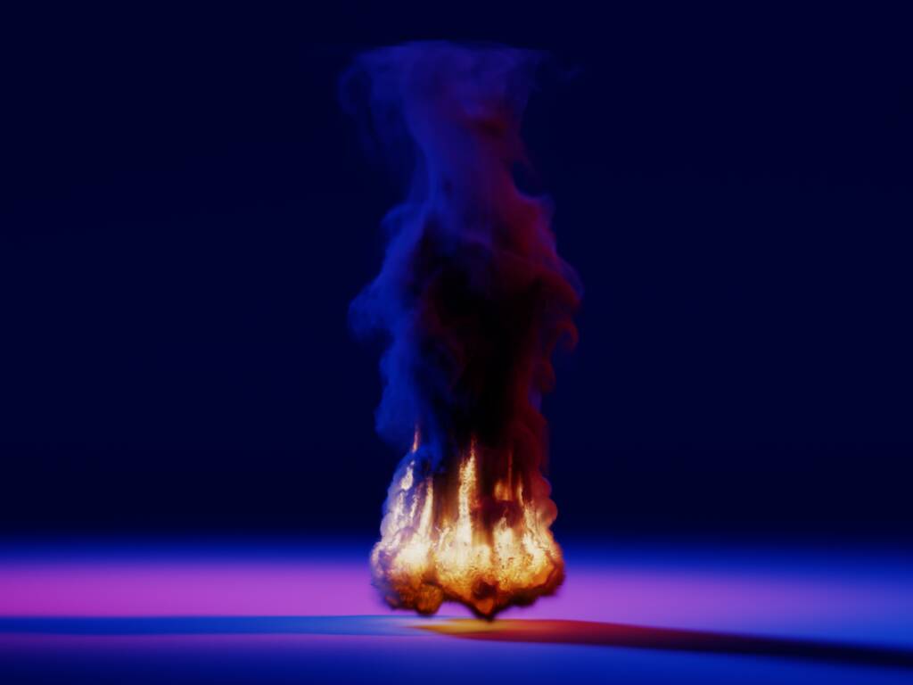Εικόνα ενός αντικειμένου που καίγεται σε κενό φόντο, τρισδιάστατη απεικόνιση - Φωτογραφία, εικόνα