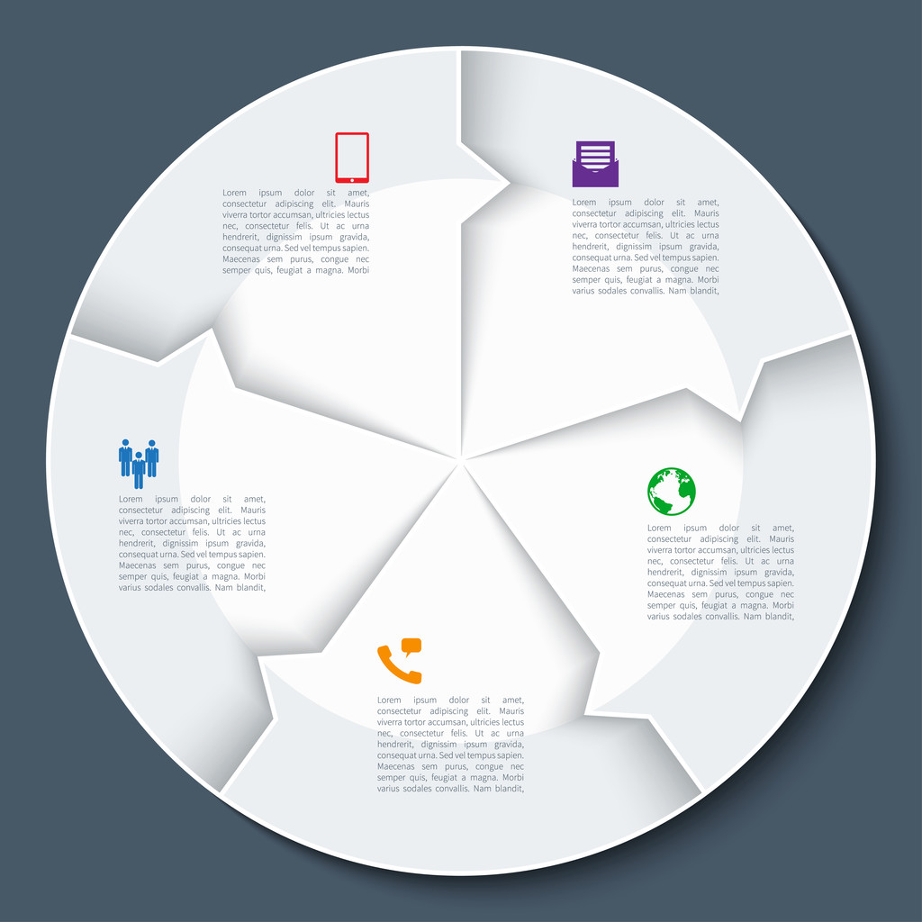 Modern business infographics circle - Wektor, obraz
