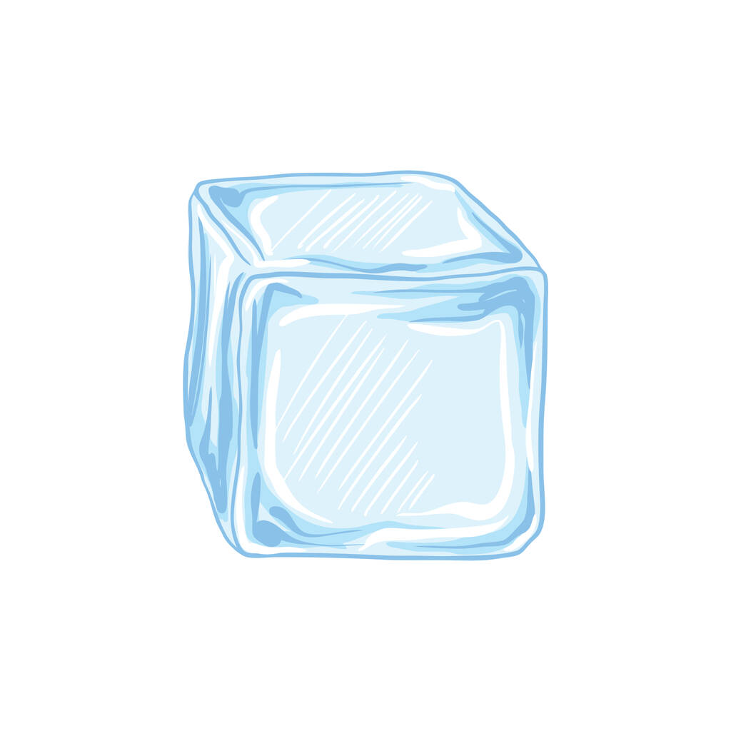 Vesi jääpala kuvake vektori kuvitus graafinen suunnittelu valkoisella pohjalla. - Vektori, kuva