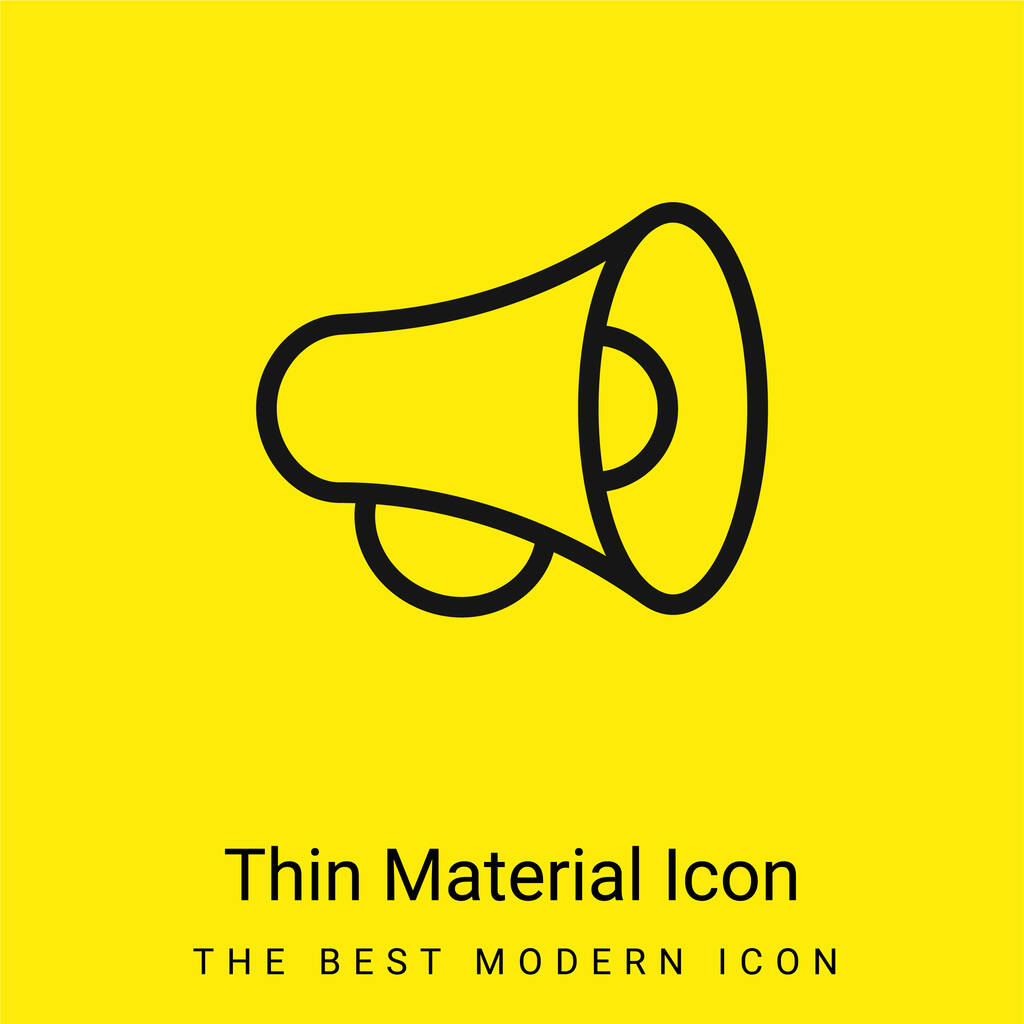 Anúncio mínimo ícone de material amarelo brilhante - Vetor, Imagem