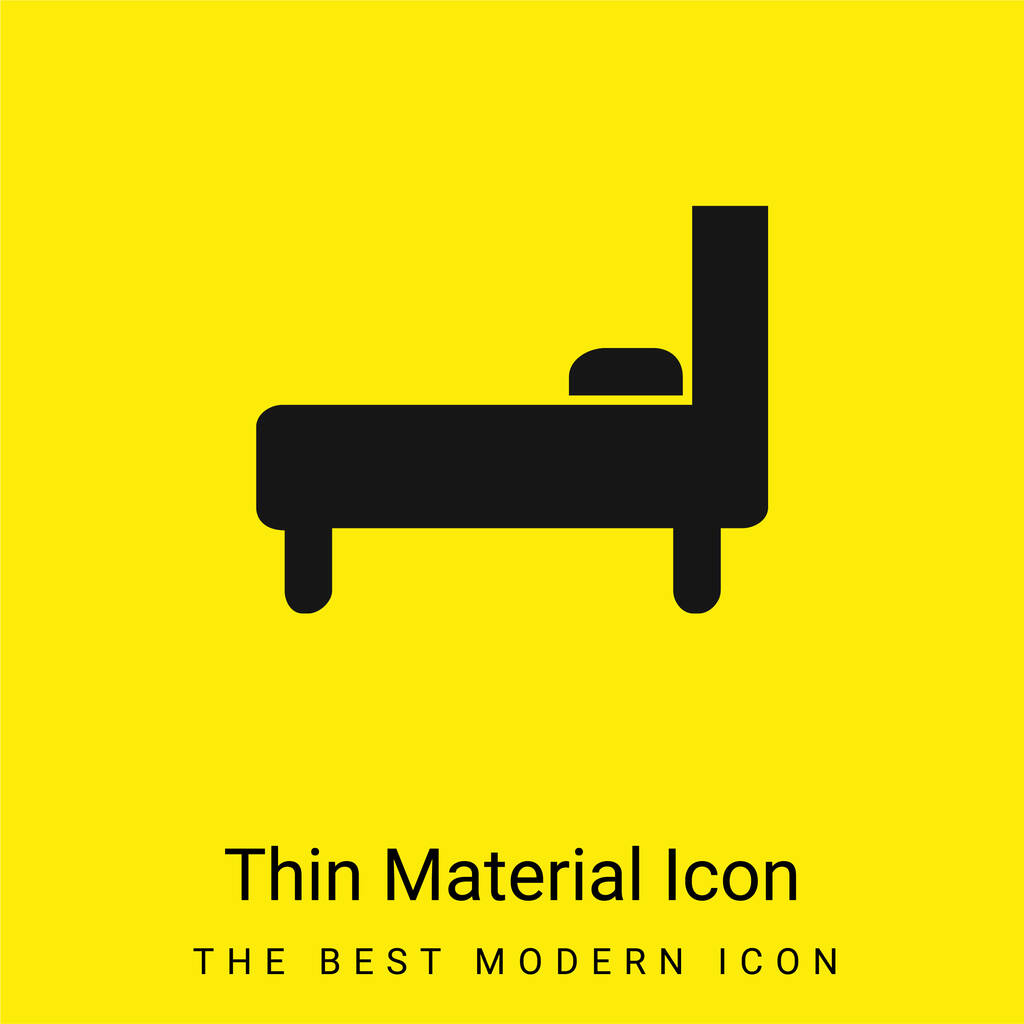 ベッドサイドビュー最小限の明るい黄色の素材アイコン - ベクター画像