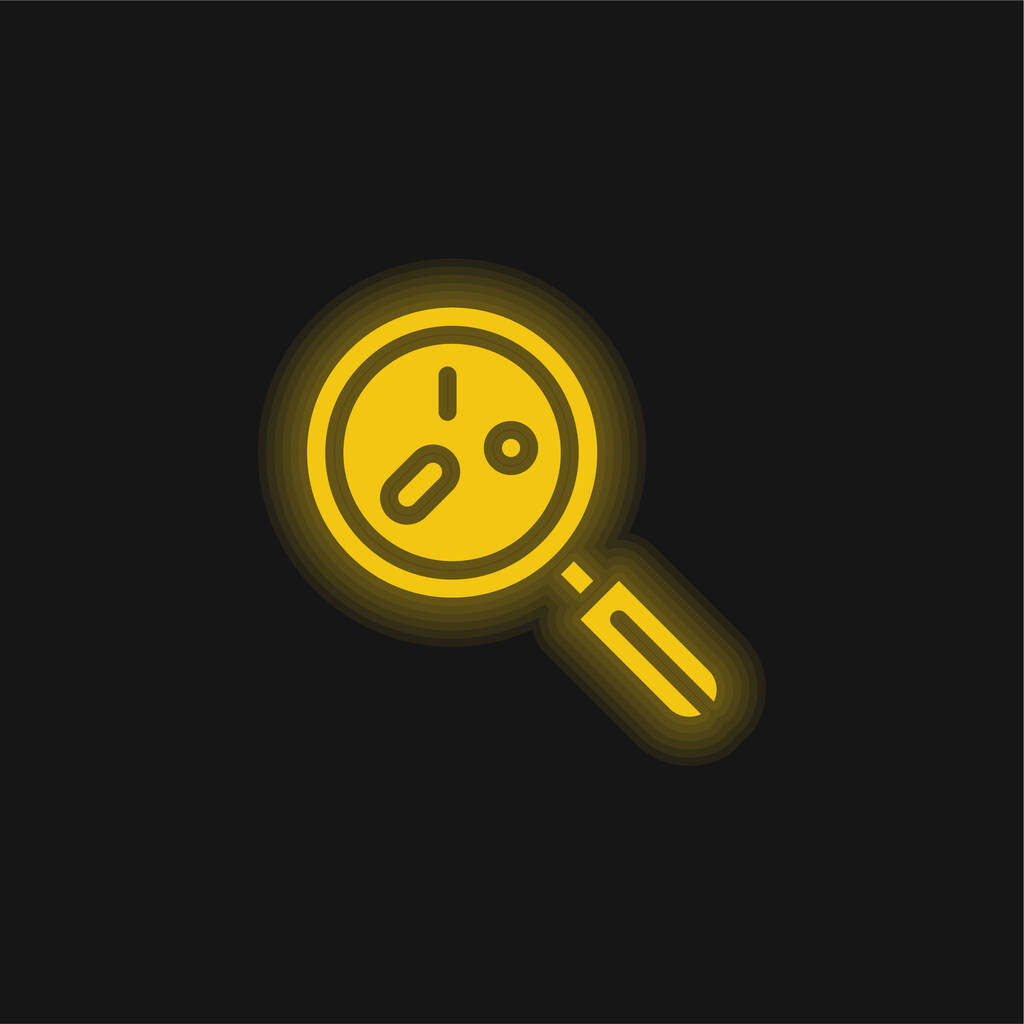Batteri giallo incandescente icona al neon - Vettoriali, immagini