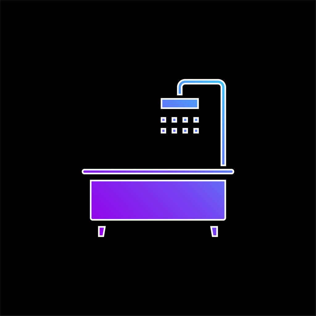 Bañera azul gradiente icono de vector - Vector, Imagen