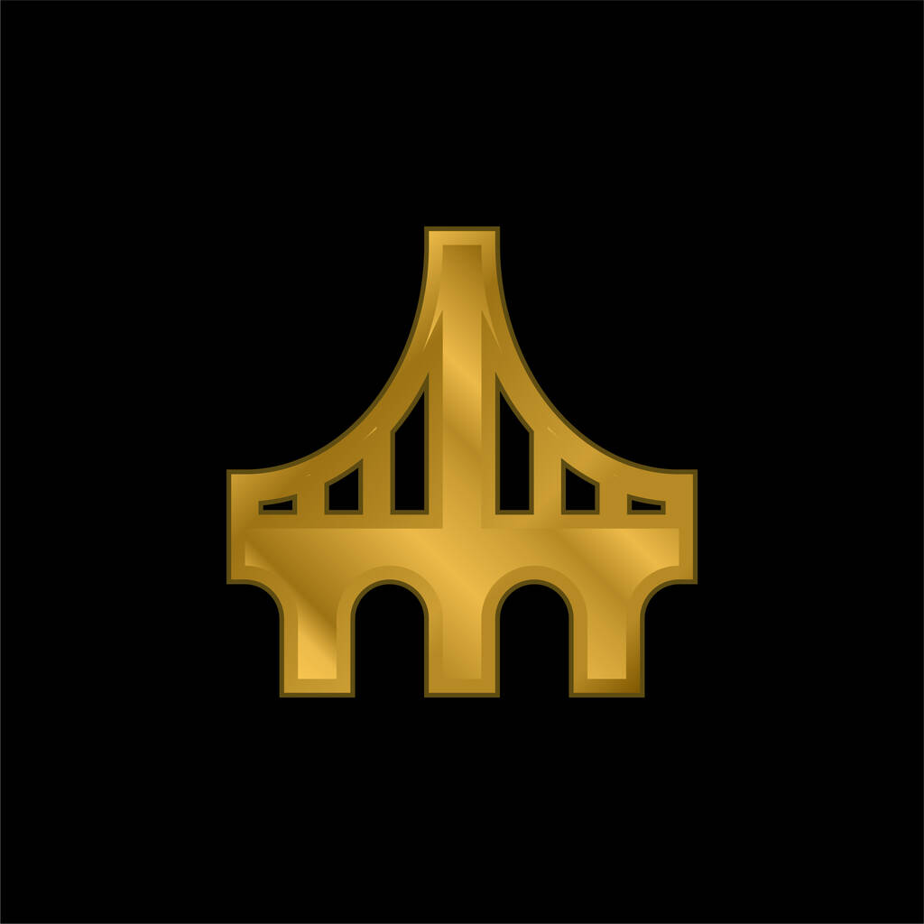 Мости Золота металева ікона або вектор логотипу
 - Вектор, зображення