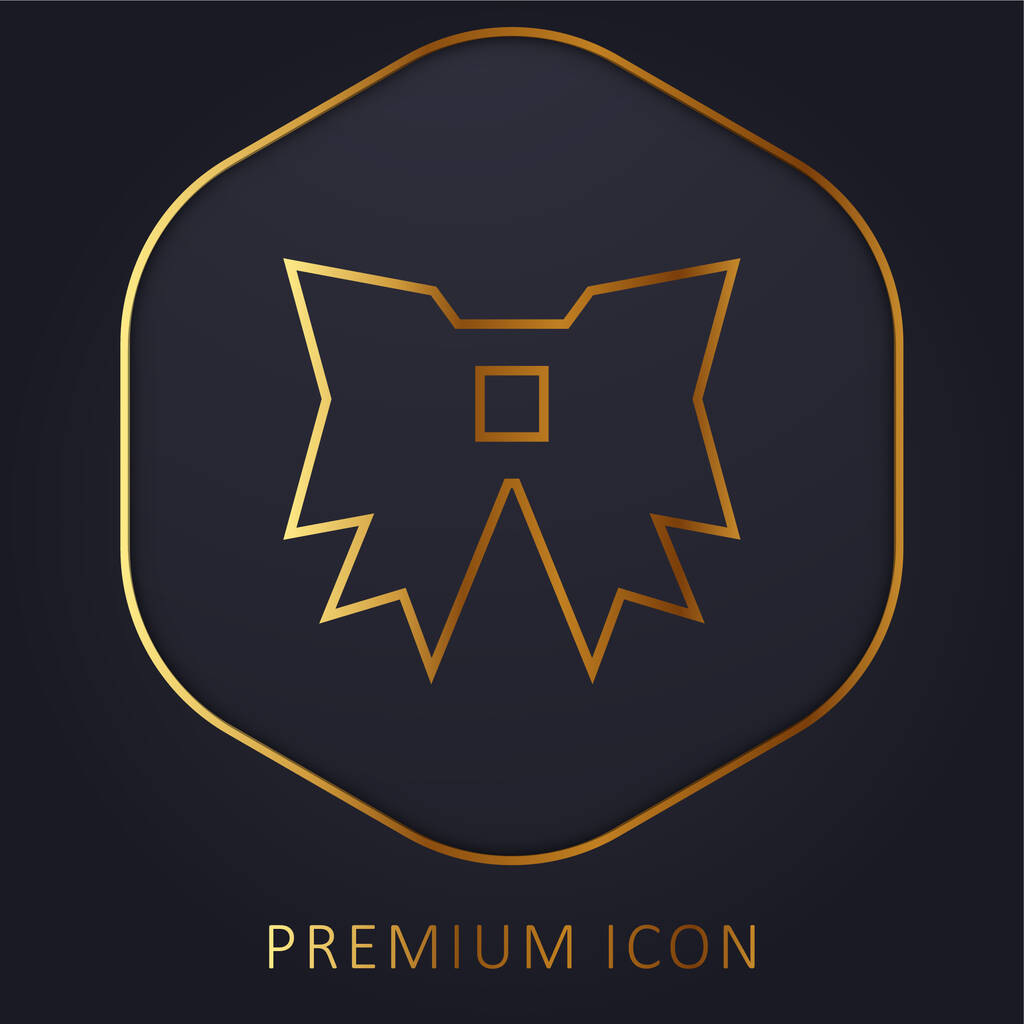 Bow Tie Złota linia logo premium lub ikona - Wektor, obraz