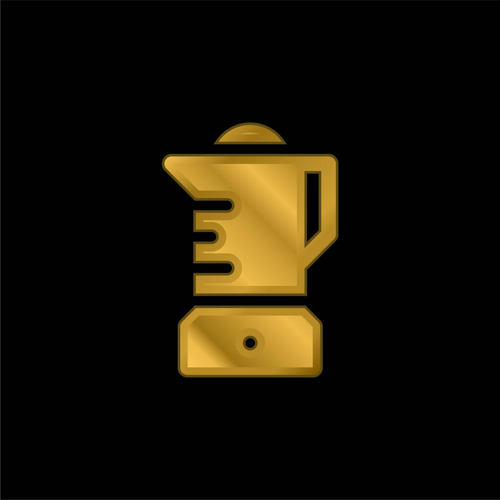 Blender banhado a ouro ícone metálico ou vetor logotipo - Vetor, Imagem