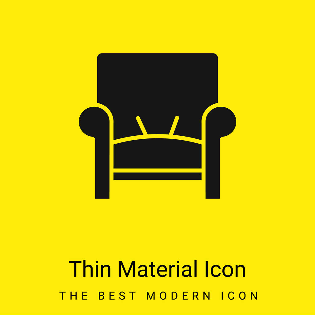 Крісло мінімум яскраво-жовтий значок матеріалу
 - Вектор, зображення