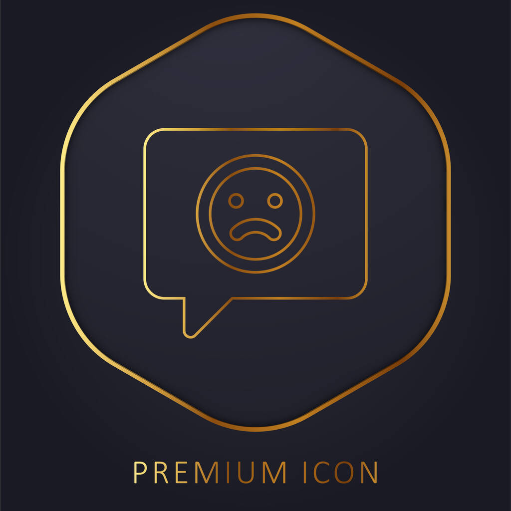 Schlechte Bewertung goldene Linie Premium-Logo oder Symbol - Vektor, Bild